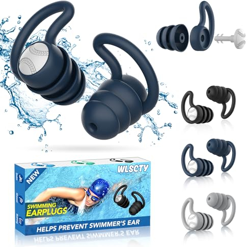 Tapones para los oídos flotantes para adultos, impermeables, reutilizables, de silicona suave, protección para los oídos para ducharse, nadar, surfear, bucear y otros deportes acuáticos (3 pares)