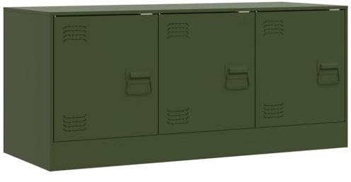 Gecheer TV Cabinet Olive Green 99x39x44 cm Steel Model841647
