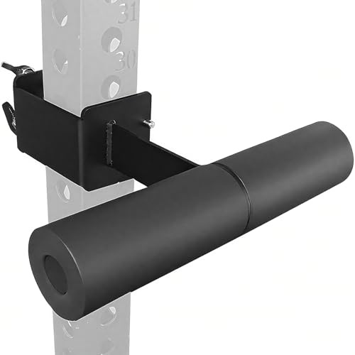 Upgrade Nordic Hamstring Curl Squat Rack Attachments with Pin Rod 3 Adjustment Holes for 2x2,2.37x2.37,3x3Power Rack, Sit Up Bar Foot Holder for Hamstring Curl Sit Up Split Squat Core Workout