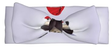 BLWSLC Cerchietto con fiocco stampato con panda da Babbo Natale, adatto per neonati, neonati e bambini, accessori per capelli con fiocco per bambini