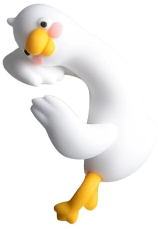 KESOTO Kleine Gänsefigur, Gänsefigur als Computerbildschirm-Dekoration, niedliche, Bezaubernde Figur, Geschenkidee, Miniatur-Ornament für den Schreibtisch, 3.8 cm X 3.4 cm X 5.5 cm