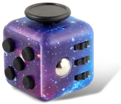 6-Sided Starry Sky Fidget Cube with Multi-Functions – Anti-Anxiety Desk Toy