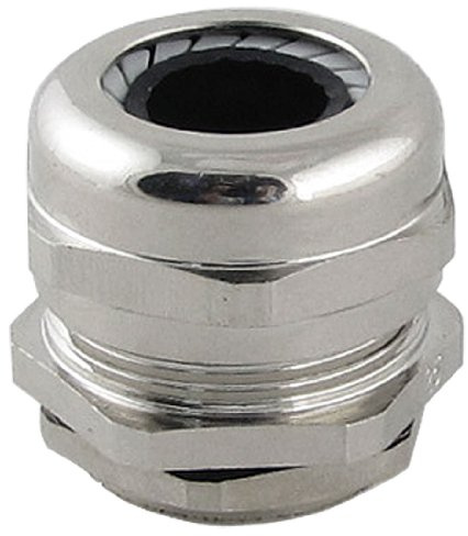 sourcing map Prensaestopas M25 en Tono Plateado 10.0-14.0 mm | de acero inoxidable, con contratuerca