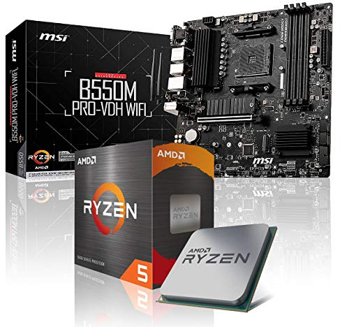 Memory PC Aufrüst-Kit Bundle Ryzen 7 5800X 8X 3.8 GHz Prozessor, B550M PRO-VDH Wi-Fi Mainboard (Komplett fertig zusammengebaut inkl. Bios Update und Funktionskontrolle)