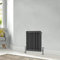 Blümme Traditional 600 x 605mm Horizontal Cast Iron Radiator Central Heating Radiators Double Column Anthracite