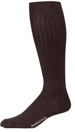 BoardroomSocks Classic Knee High Brown Dress Socks for Men