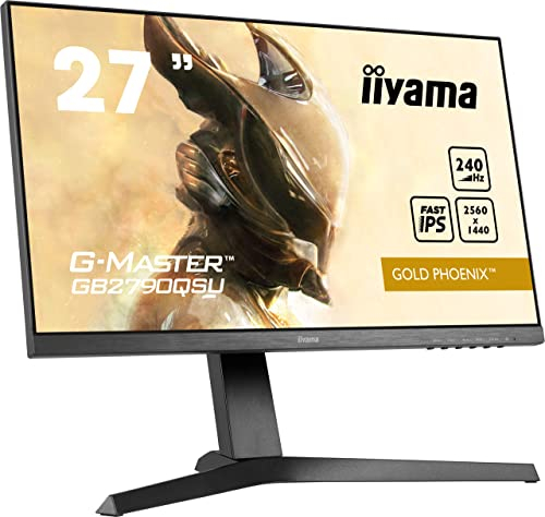 iiyama G-Master GB2790QSU-B1 27 Inch Fast (FLC) IPS LCD, 240 Hz, 1 ms, FreeSync Premium, HDR400, 2560 x 1440, 1 x HDMI, 1 x DisplayPort, 2 x USB, 2 x 2 W Speakers, HA Stand
