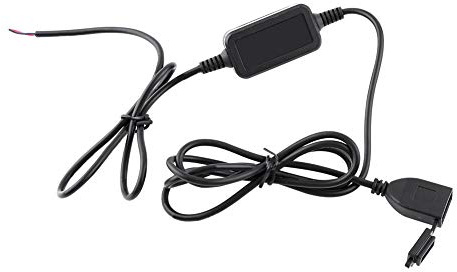 Ultra Compact USB Direct Hardwire Adapter Kit, Waterproof Power Cord Supply Port Car Hard Wire Charger Charging Cable Socket Step Down Converter Outlet for Motorcycle Smart Phone GPS Dash Camera