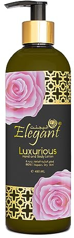 Elegant Sakura Rose Luxurious Lotion – 480ML – Hand & Body Lotion for Dry & Normal Skin, Intensive Daily Moisturiser For Soft Skin | Repairs Dry Skin