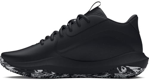 Under Armour Unisex UA Lockdown 7 Basketball Schuhe, Black/Black/Metallic Silver, 43 EU