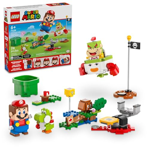 LEGO Super Mario Adventures with Interactive Mario, Bowser Jr.’s Clown Car Playset Vehicle, Yoshi Toy, Mario Playset, Nintendo Toy Gift for Boys, Girls and Gamers Ages 6 and Up, 71439