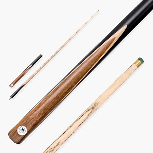 PRO147 Hurricane Black Walnut 3/4 Heavy Weight Snooker Pool Cue with 9.5mm Tip - 20oz to 21oz