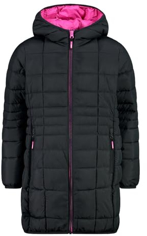 CMP Unisex Kinder Cappotto Da Bambina In Nylon Con Cappuccio Fisso Vest, Antracite, 176 EU