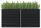 Rantry Hochbeet Metall Hochbeet Gartenbeet Pflanzkasten Blumenkasten Pflanzbeet Gemüsebeet Kräuterhochbeet Pflanzkübel Blumenbeet Frühbeet Anthrazit 160 x 80 x 77 cm Verzinkter Stahl