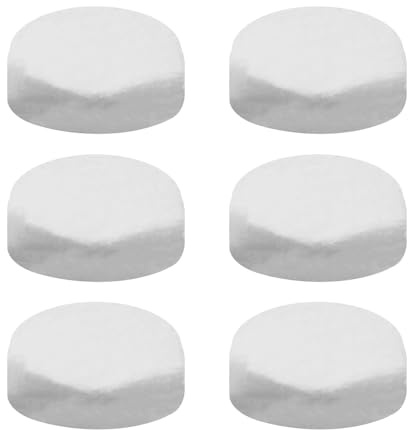 Nicear 6 piezas de núcleo de lana de fibra de esponja de cerámica 8,6 x 8,6 x 2,8 cm Lana de cerámica para chimenea de bioetanol Chimenea de mesa de gel para interiores