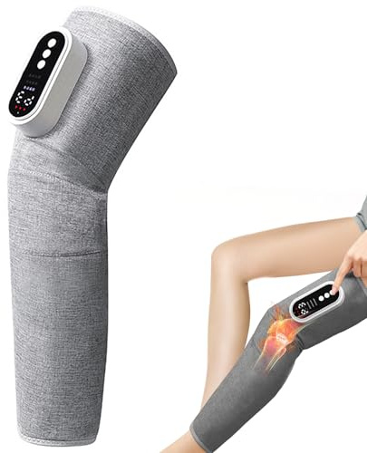 Massaggiatore Elettrico per Gambe, Massaggiatore a 3 Modalità per Alleviare il Dolore con Ricarica USB, 3 Livelli di Intensità e Temperatura per Favorire il Rilassamento Muscolare