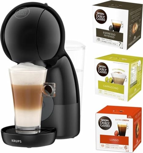 KRUPS NESCAFÉ Dolce Gusto Piccolo XS KP1A35 - Incluye paquete de prueba para 48 tazas - Negro