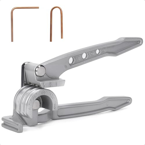 iCrimp 3-in-1 Pipe Bender 6-10 mm Aluminium Lightweight Precise Bending Angle up to 180° & Radius 24 mm Ideal for Heating, Plumbing & Air Conditioning Installation