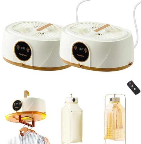 Planchadora automática Aironox, Secadora Inflable portátil inalámbrica con vaporizador y Sistema de Plegado, Control Remoto inalámbrico, Plancha Manos Libres(2SET)