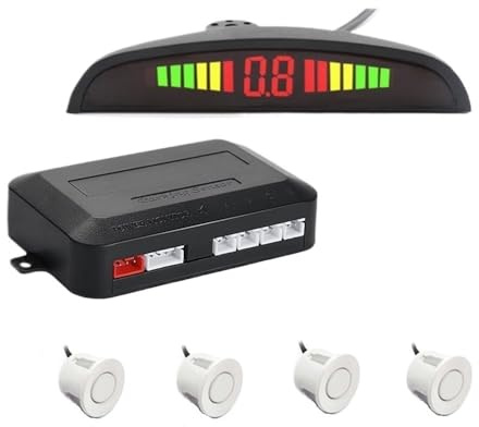 Avisador Marcha sensores Sensor de aparcamiento para coches con 4 radares inversos pantalla Digital precisa de distancia de obstáculos indicador de alerta de sonido