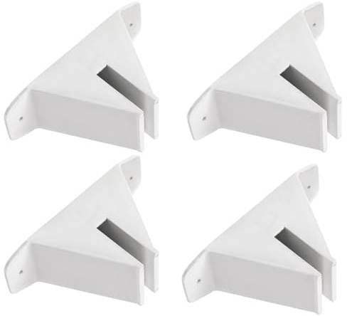HONITANO Base per Recinzione da Giardino in Plastica Bianca Supporto Stabile e Sicuro Set da 4 Pezzi per Montaggio Facile e Accessori per Recinzioni Fai da Te