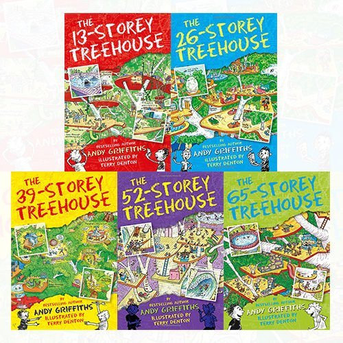 Treehouse Books Collection Andy Griffiths 5 Books Bundle (The 65-Storey Treehouse, The 52-Storey Treehouse, The 39-Storey Treehouse, The 13-Storey Treehouse, The 26-Storey Treehouse)
