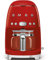 Smeg DCF02RDEU coffee maker Espresso, 1050 W, 1.4 liters, Plastic, Stainless steel, Red