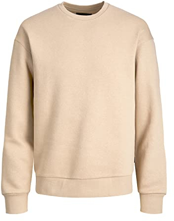 Jack & Jones Herren Jjestar Basic Crew Neck Sweatshirt, Crockery, M EU
