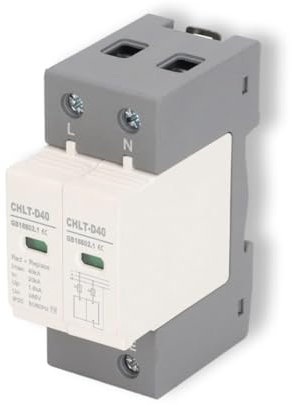 Dispositif de Protection Contre Les Surtensions Ca, parafoudre Photovoltaïque CC 2P, parafoudre Modulaire Enfichable 40Ka 385V Adapté pour Prévenir Les Dommages AUX Appareils Électriques