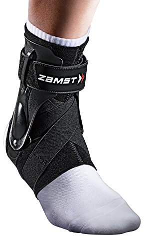 Zamst A2-DX Ankle - Cavigliera Regolabile Protezioni Laterali, Distorsioni Gravi Grado III, Instabilità e Lesioni Articolazione - Tutore Caviglia Vestibilità Anatomica (Taglia M - Sinistra - Nera)