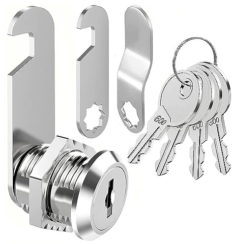 Ziyuya Boîte aux Lettres Serrure Avec Clés Similaires - Cam Lock pour Armoire, Tiroir, Vanité, Porte d'Armoire et Casier de Meubles (20MM)