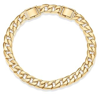 PAVOI Chunky Chain Anklet, 14K Gold Plated, Yellow Gold