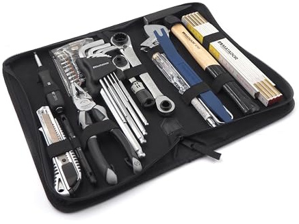 MATADOR Werkzeugtasche Home inkl. Bit Set | Heimwerker Set 40-tlg. | Werkzeug Set für Zuhause | Werkzeugmappe | inkl. Hammer, Ratschenschlüssel & Cuttermesser | MATADOR Werkzeugnummer 81060001