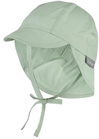 Sterntaler Unisex Schirmmütze Nackenschutz Uni Mit Bindeband, Ohrenklappen - Unisex Eisgrün 39