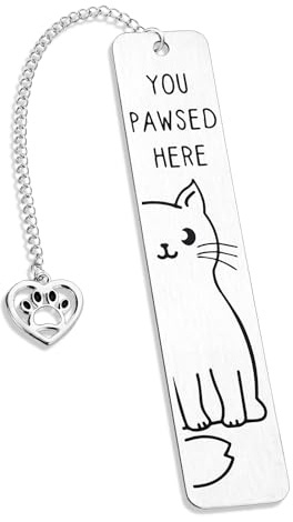 Tyqour Lesezeichen Katzen Damen Metall Lesezeichen für Buchliebhaber, Personalisierte-Lesezeichen Mädchen Buchzubehör Lesezeichen-Geschenk Katzen Anhänger für Buchliebhaber Studenten Lehrer