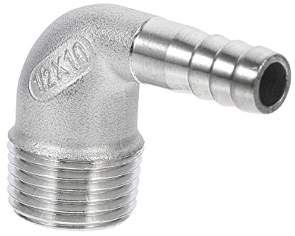 BESTonZON Conector Rápido De Codo De Acero Inoxidable para Manguera De Agua Grados para Conexiones De Jardín y Herramientas De Limpieza como