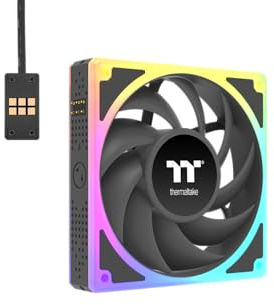 Thermaltake TOUGHFAN EX 120 ARGB Sync (Pack de 3) | Ventilador PWM para PC | MagForce 2.0 con Conexión Magnética en Cadena | Aspas de LCP y Marco Luminoso ARGB | Negro