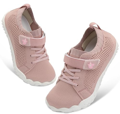 JOINFREE Kids Barefoot Shoes Boys Girls Wide Fit Trainers Lightweight Non Slip Hiking Shoes for Toddler Little Big Kids Breathable Zero Drop School Sneakers for Walking Running Outdoor Activities