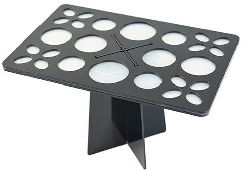 Gogogmee Soporte Para Brochas De Maquillaje Plegable Estante De Secado Al Aire Organizador Portátil Para Maquillaje Con Dimensiones 7.87X5.11X4.72In Ideal Para Baño Y Viajes