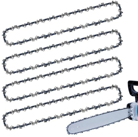 Spetsbst 4 Stück Ersatzkette Sägekette 25 cm Antriebsglieder 3/8LP Kettensäge Kette mit 40 Treibglieder Rückschlagsarme Kette für 10 Zoll Schwert