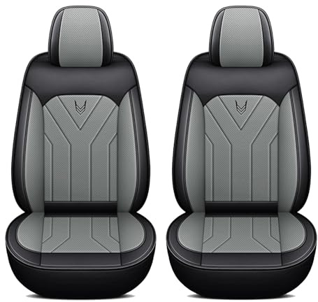 zyver Autositzbezüge Auto Vordersitz 2 Stück Set Fit für Volkswagen Universal wasserdicht PU Leder Autositzbezüge