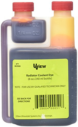 UView 483908 Radiator Coolant Dye - 8 oz. Bottle