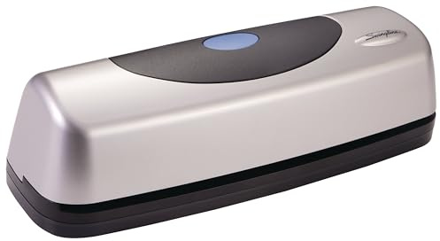 Swingline Electric Hole Puncher 3 Hole, 15 Sheet Capacity Three Hole Punch 3 Ring, Black & Silver (74515)