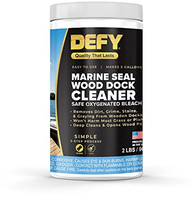 DEFY Marine Wood Dock Cleaner - Concentrated Powder for Decks, Marine Safe, 2 lb
