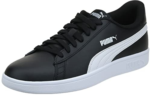 PUMA Unisex Puma Smash v2 L Low-Top, Puma Black-Puma White, 44 EU