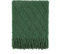 BOURINA Textured Solid Soft Sofa Throw Couch Cover Knitted Decorative Blanket, Dark Green, 127x152cm