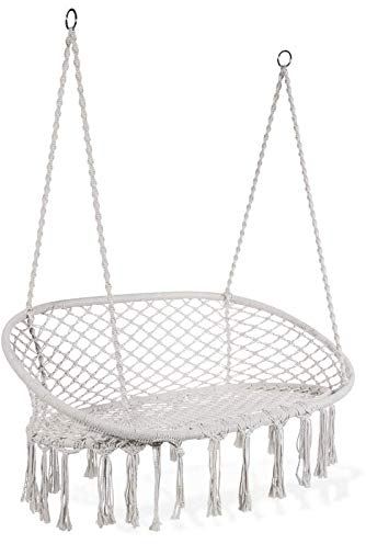 IDMarket - Hängebank, Boho, Makramee-Design, Schaukel, 2-Sitzer