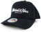 Mitchell & Ness Branded Pinscript Snapback Cap Black