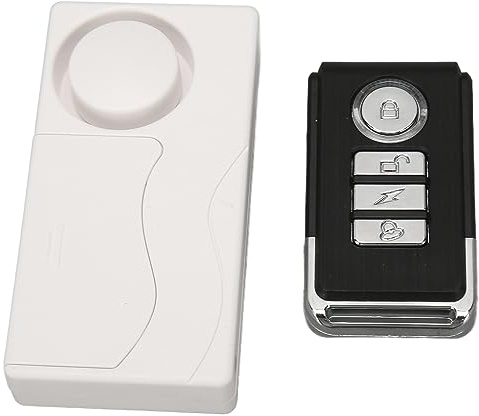 Alarme de Porte sans Fil avec Télécommande, Carillon D'alarme D'ouverture de Fenêtre de Porte sans Fil, Capteur de sécurité à Domicile, Capteur D'alarme de Porte Magnétique pour