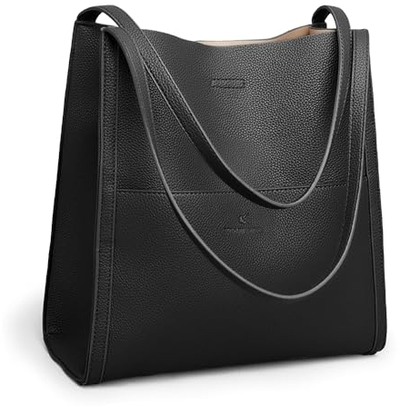 TIBIMON Damen Umhängetasche, Weiches Leder Tote Bag, Großes Fassungsvermögen, Für Tägliches Pendeln, Party, Einkaufen und Reisen (Braun)